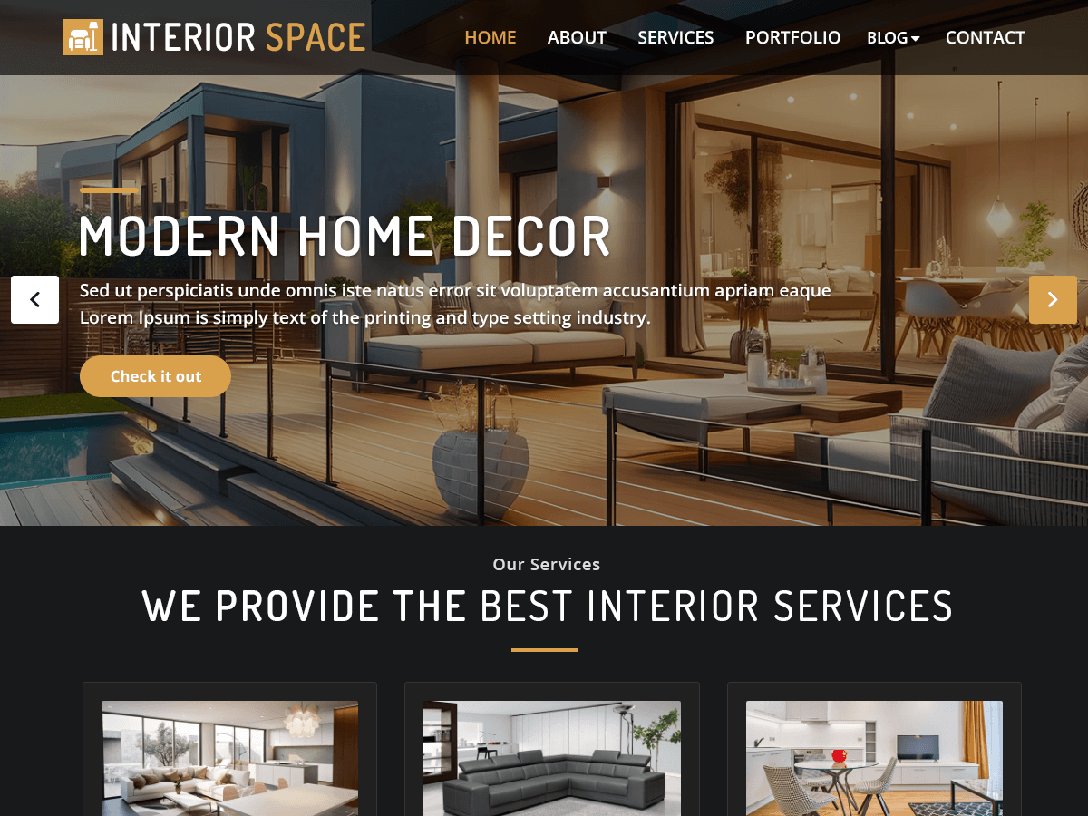 Interior Space theme screenshot