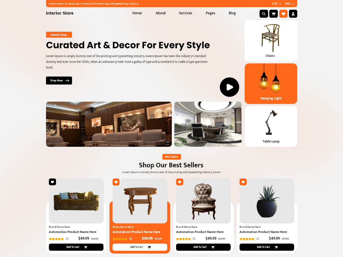 Interior Store theme screenshot