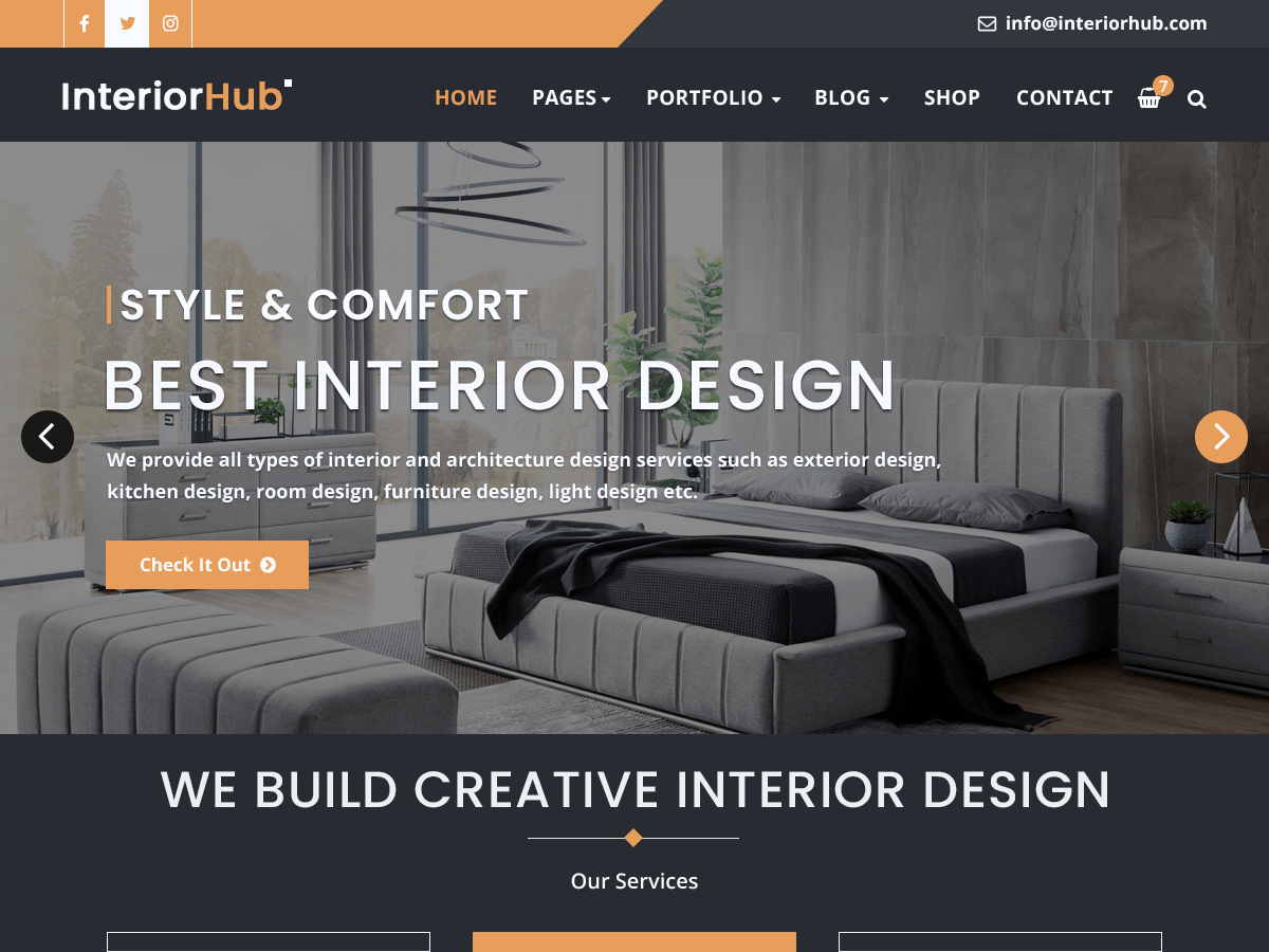 InteriorHub theme screenshot