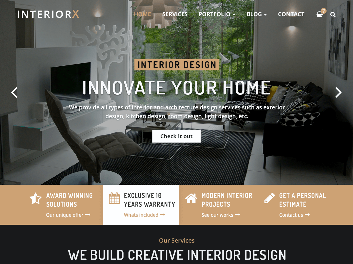 InteriorX theme screenshot