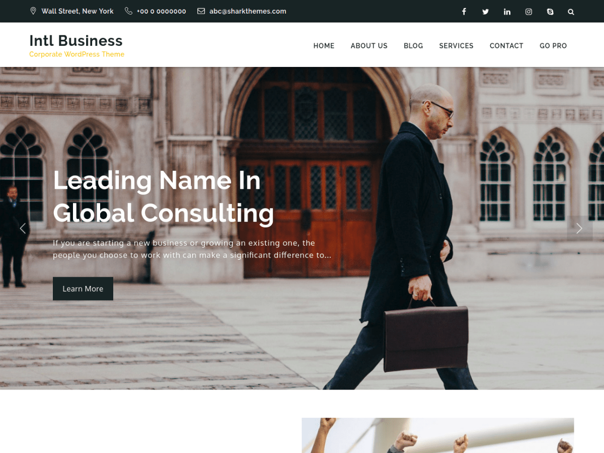 Intl Business theme screenshot