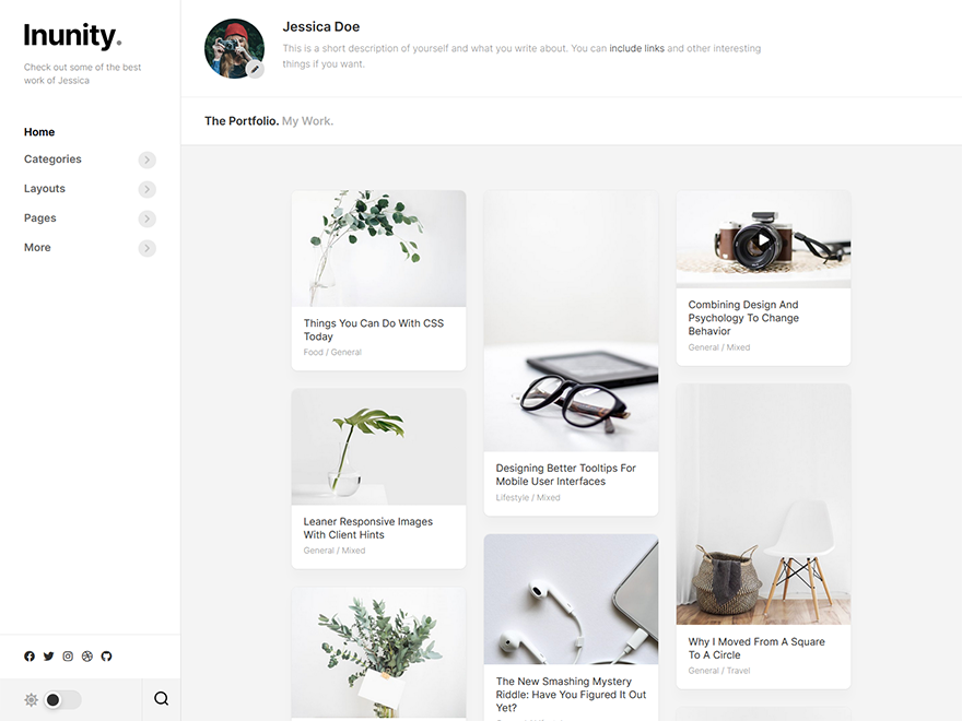 Inunity theme screenshot