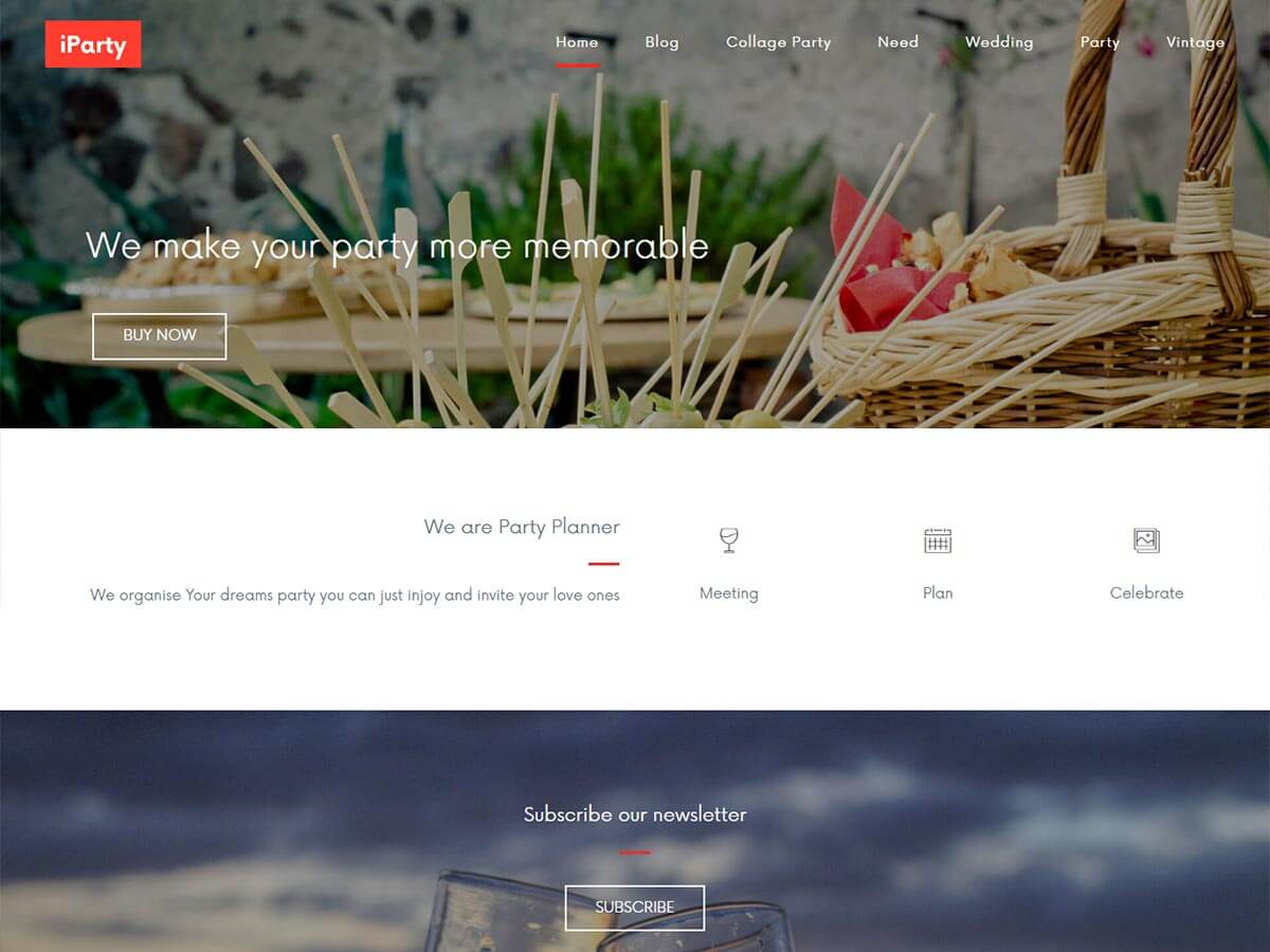 iParty theme screenshot