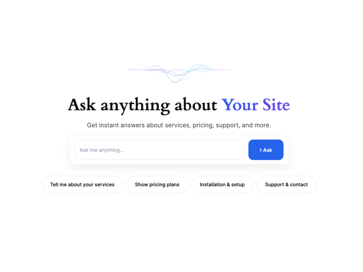 Iris - AI Homepage, Chatbot Site Assistant theme screenshot