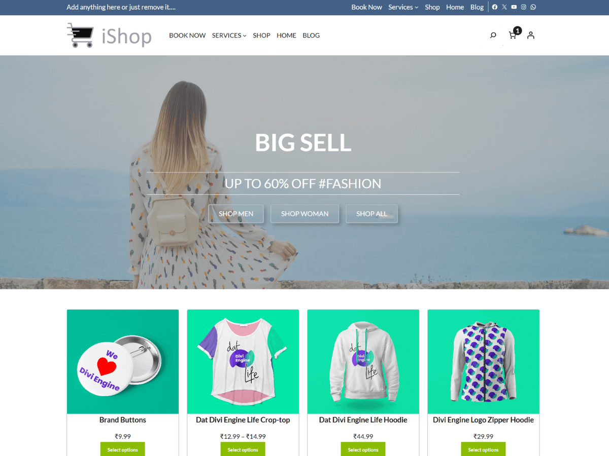 iShop theme screenshot