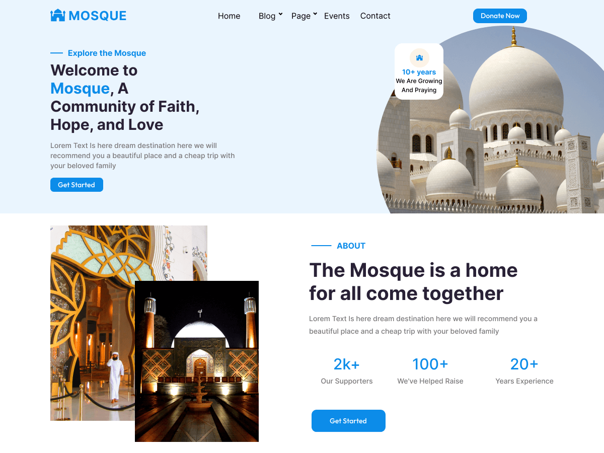 Islamic Trust theme screenshot