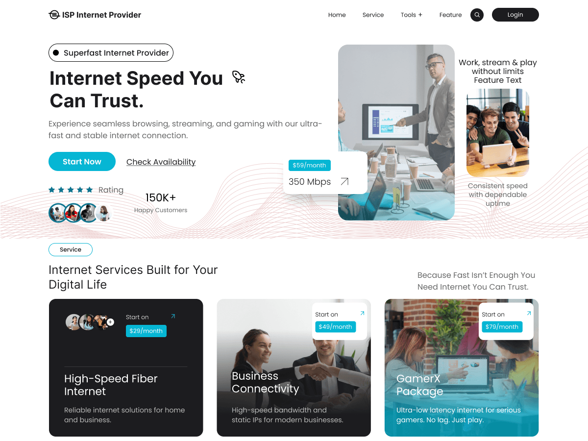ISP Internet Provider theme screenshot