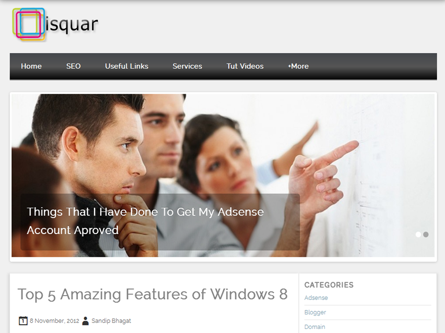 Isquar theme screenshot
