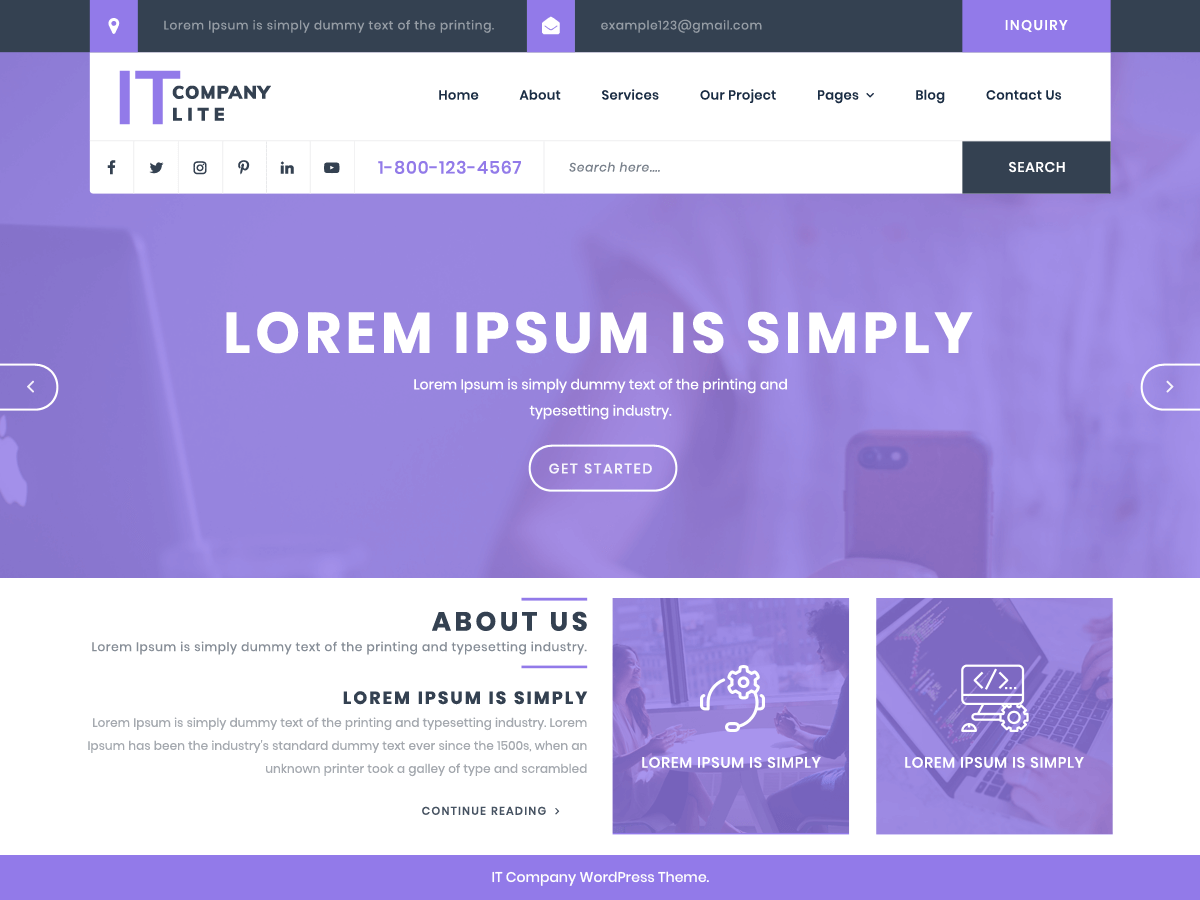 IT Company Lite theme screenshot