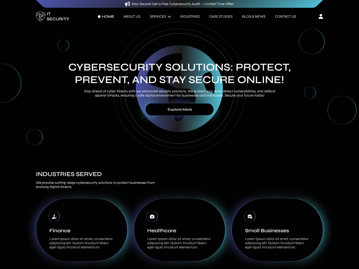 IT Cyber Security theme screenshot