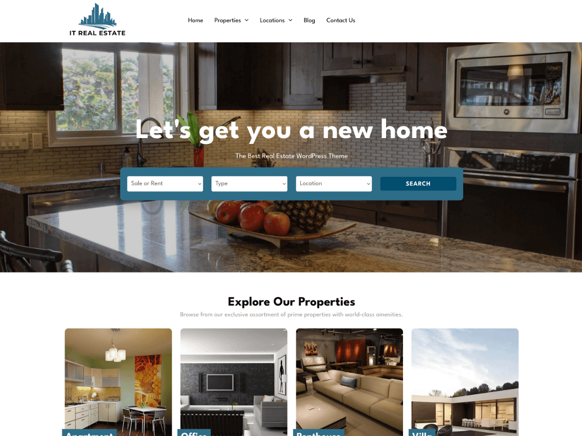 IT Real Estate theme screenshot