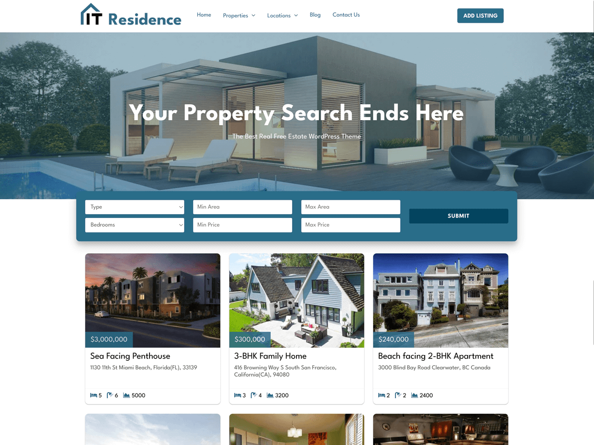 IT Residence theme screenshot