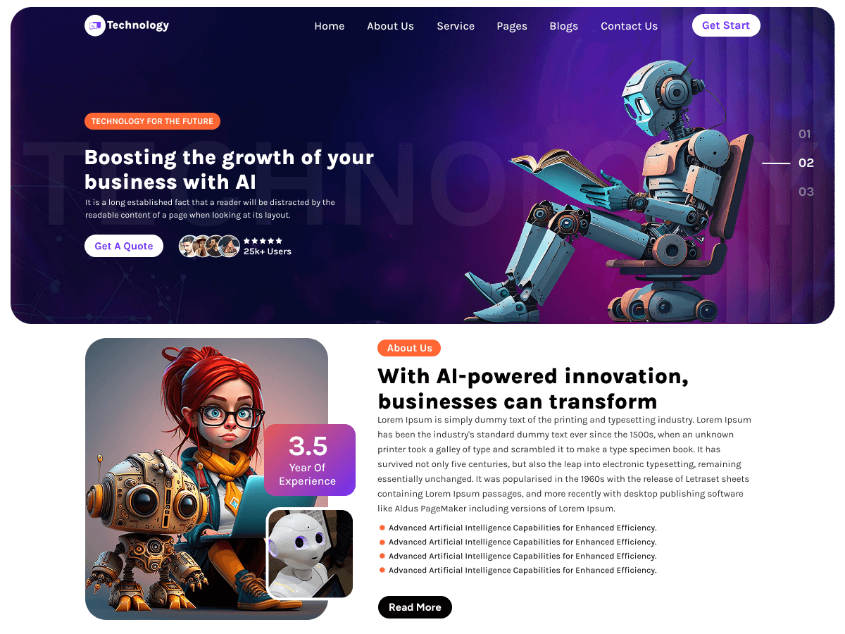 IT Software Technology theme screenshot