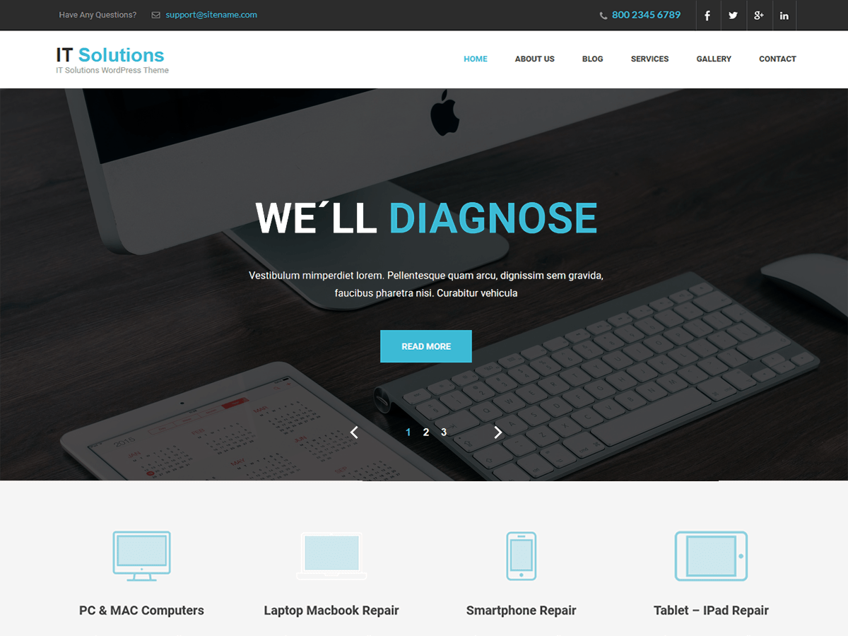 IT Solutions theme screenshot