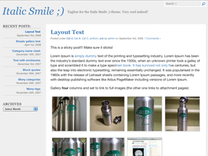 ItalicSmile ;) theme screenshot