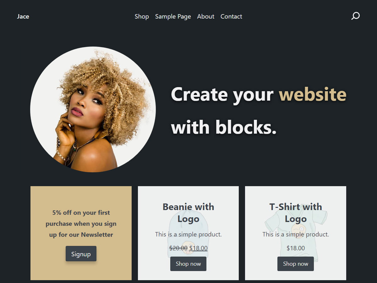 Jace theme screenshot