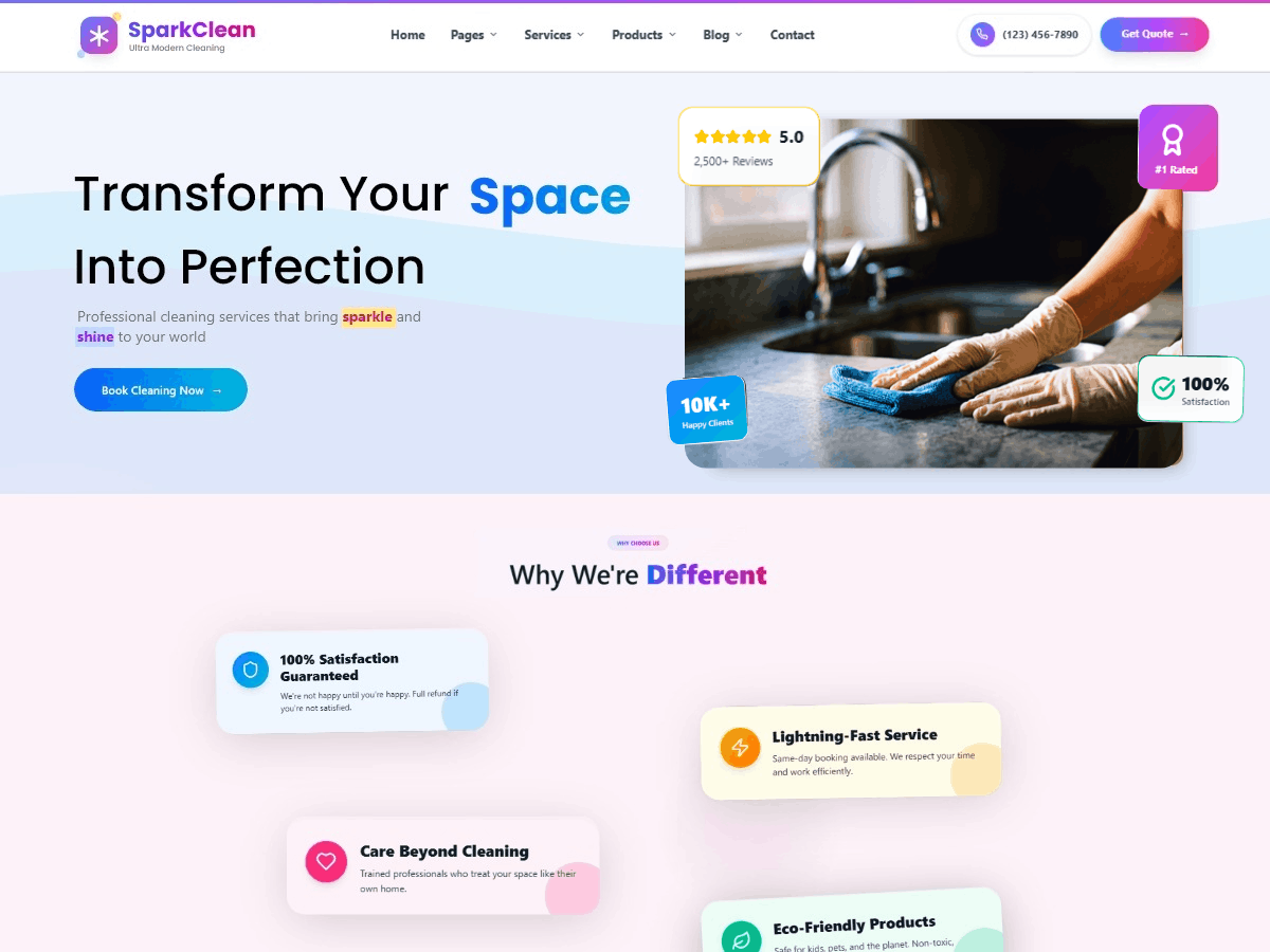 Janitorial Cleaning Services theme screenshot