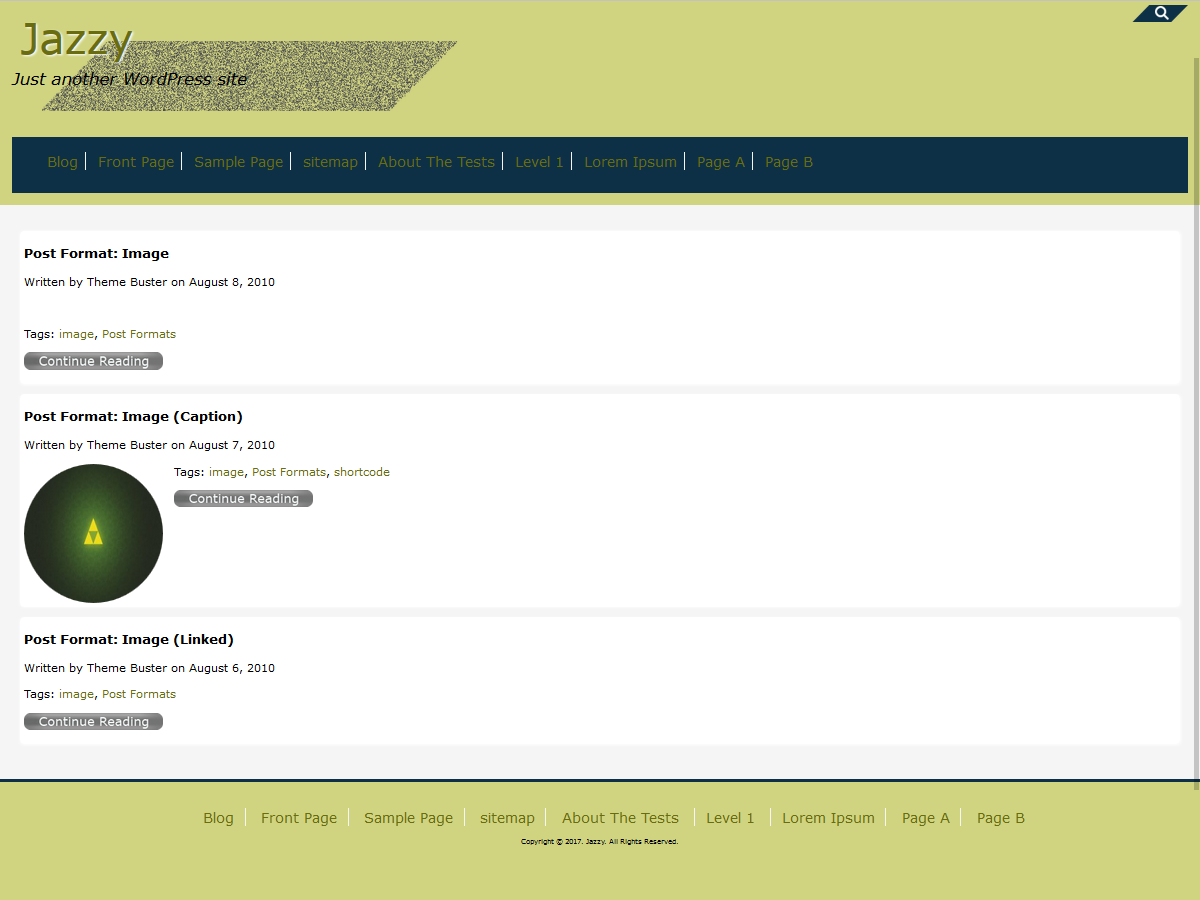 Jazzy theme screenshot