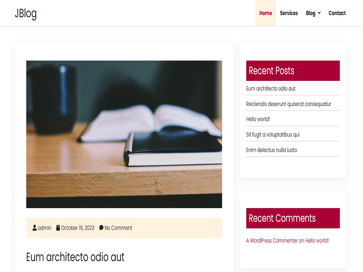 Jblog theme screenshot