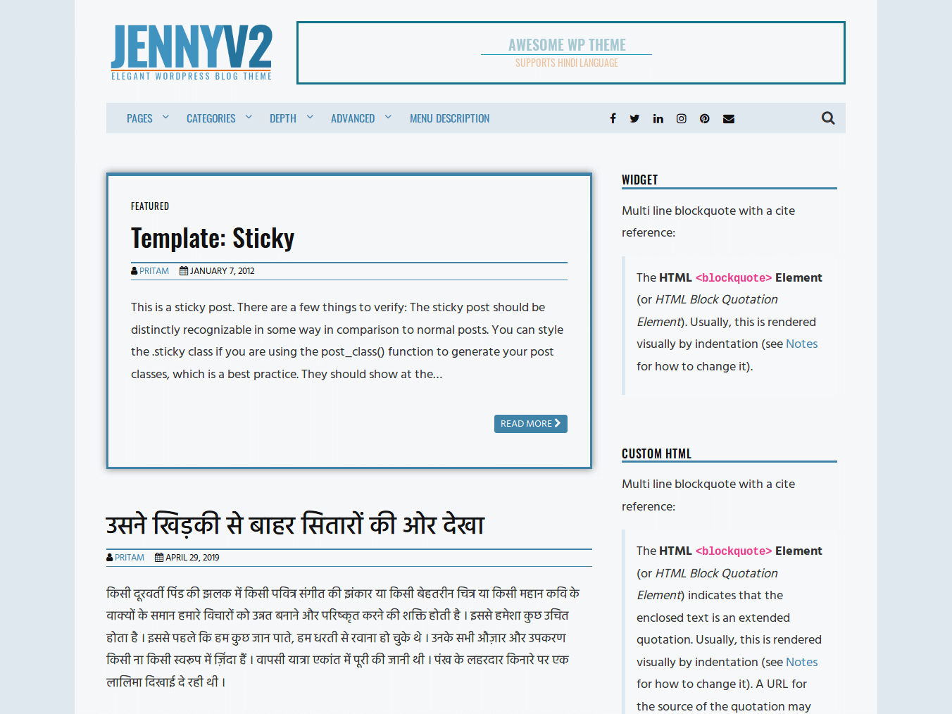 Jenny theme screenshot