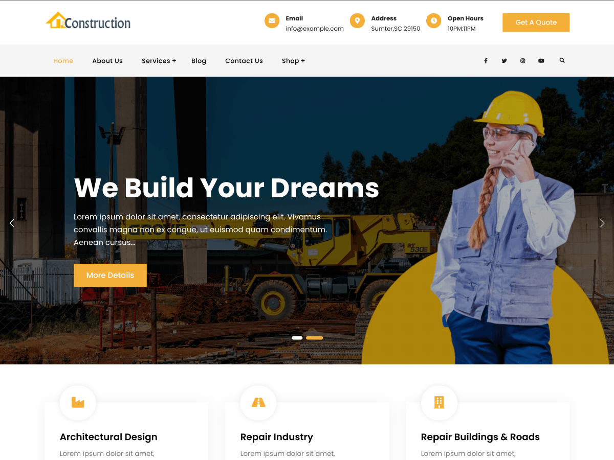 JetBlack Construction theme screenshot