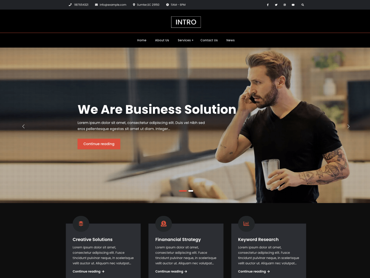 JetBlack Intro theme screenshot