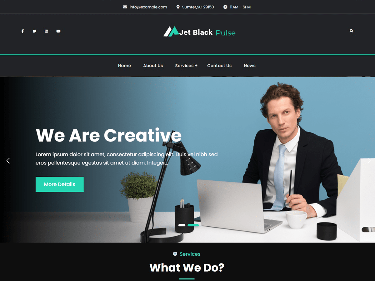 JetBlack Pulse theme screenshot