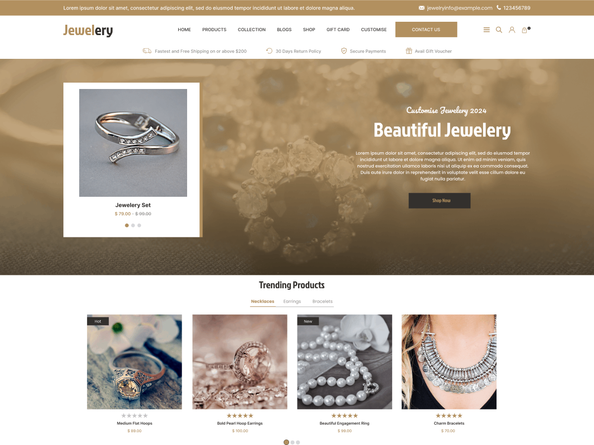 Jeweller Store theme screenshot