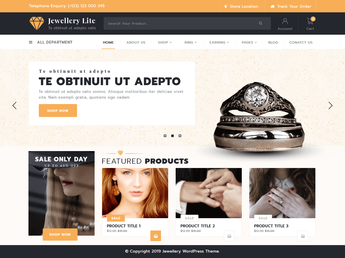 Jewellery Lite theme screenshot