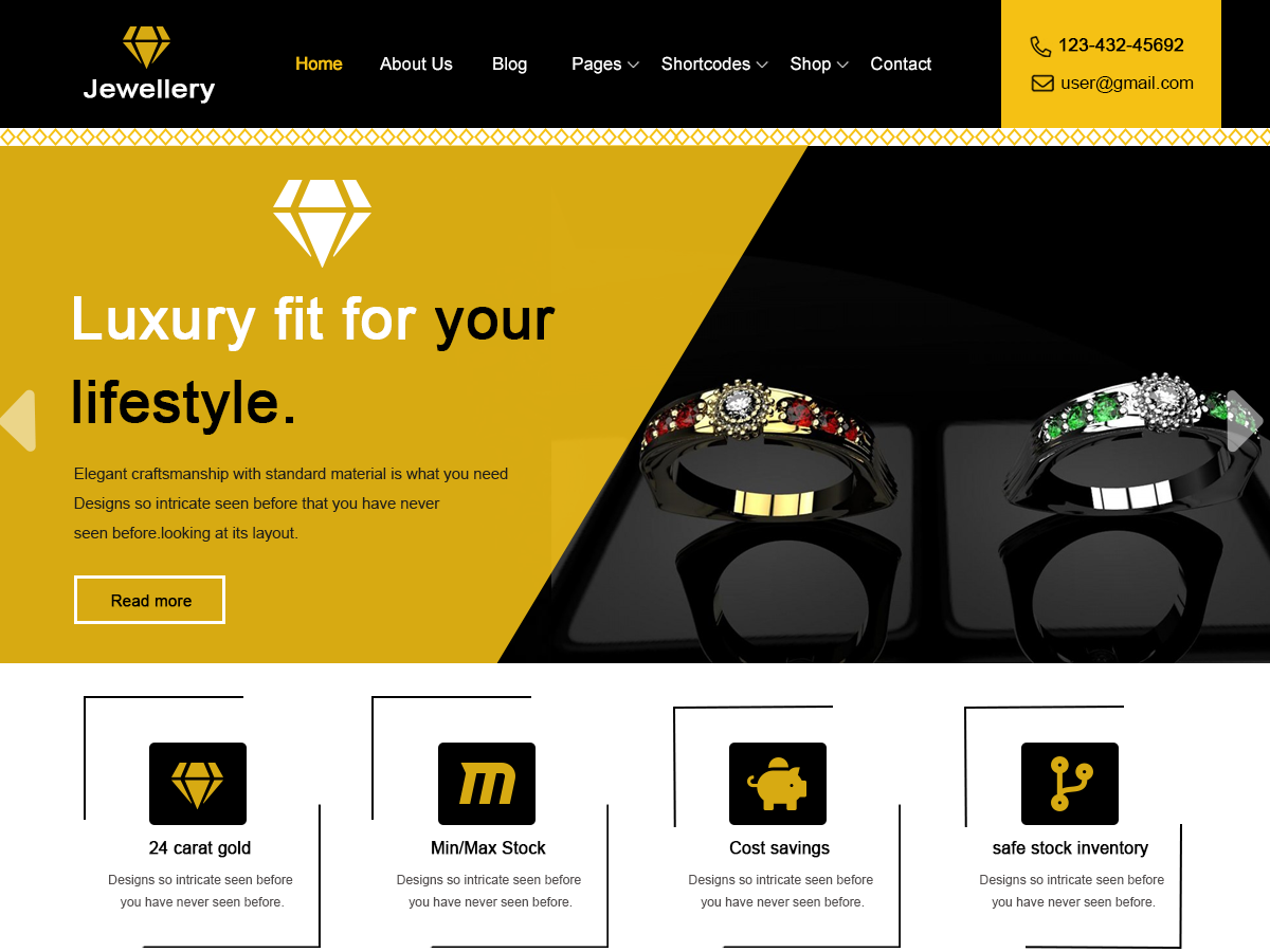 Jewellery Shop theme screenshot