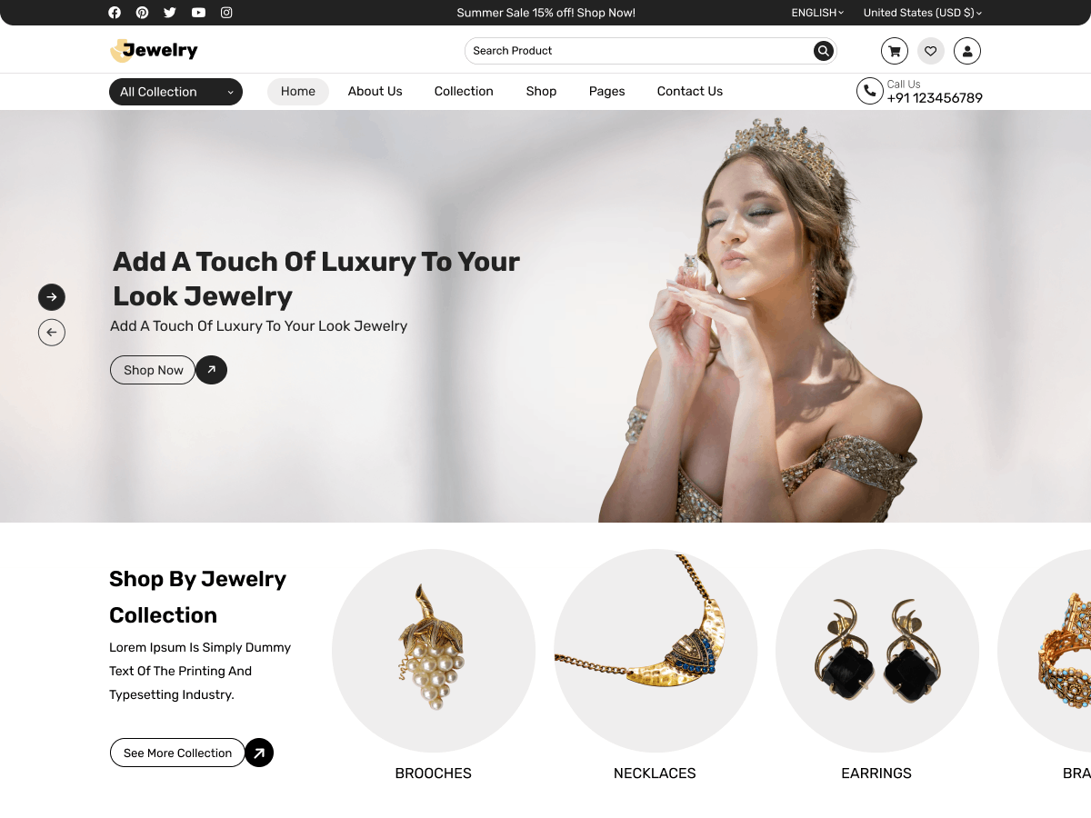 Jewelry Outlet theme screenshot