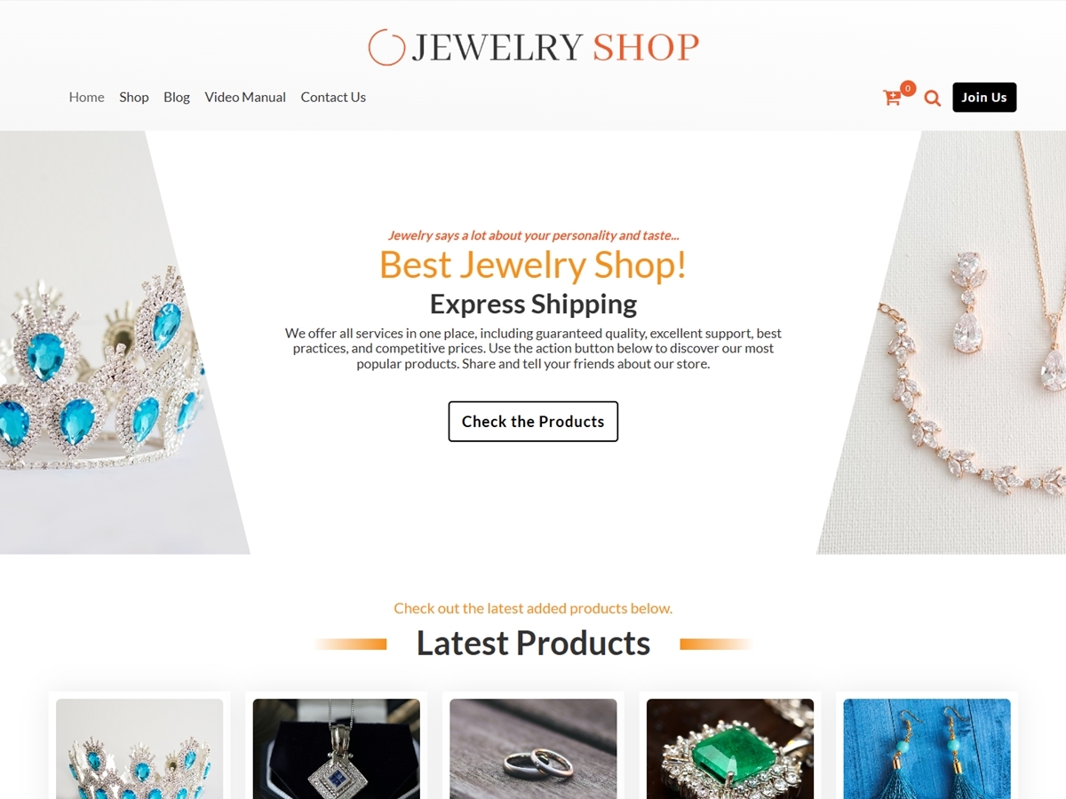 Jewelry Shop theme screenshot