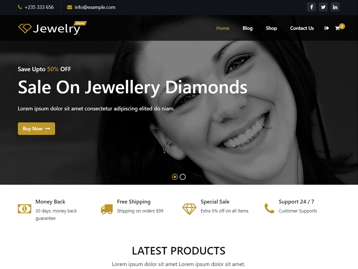 Jewelry Store theme screenshot