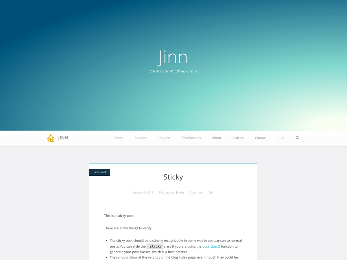 Jinn theme screenshot