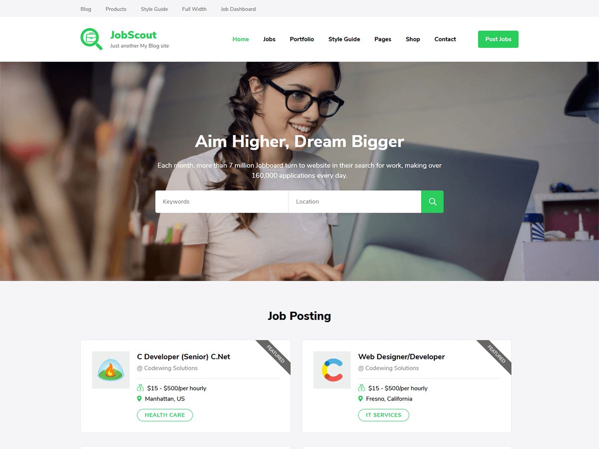JobScout theme screenshot