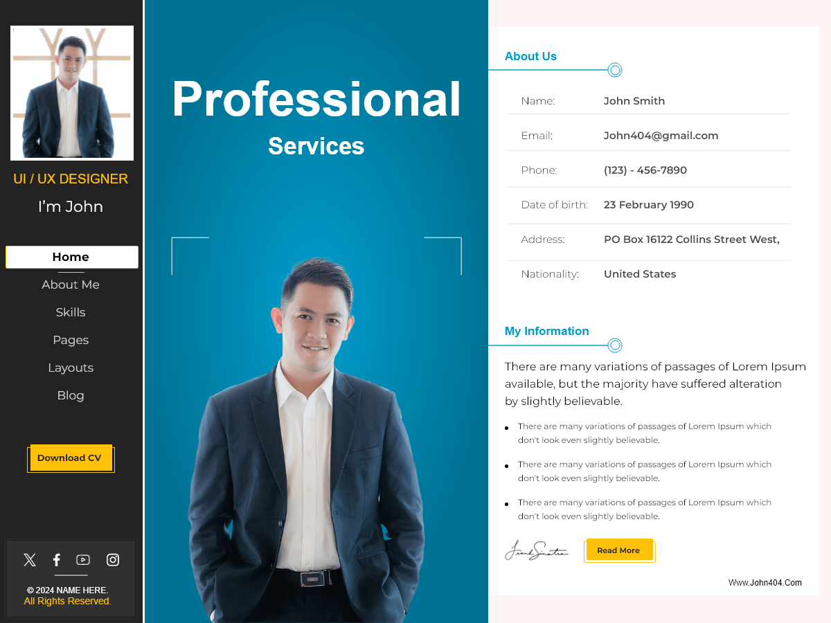 Jobstride Resume theme screenshot