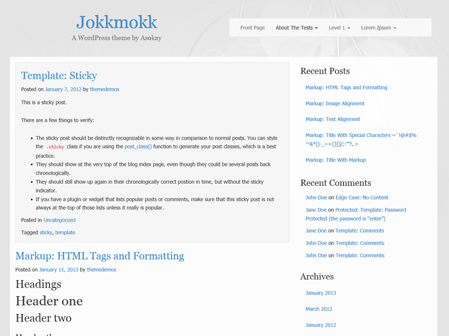Jokkmokk theme screenshot