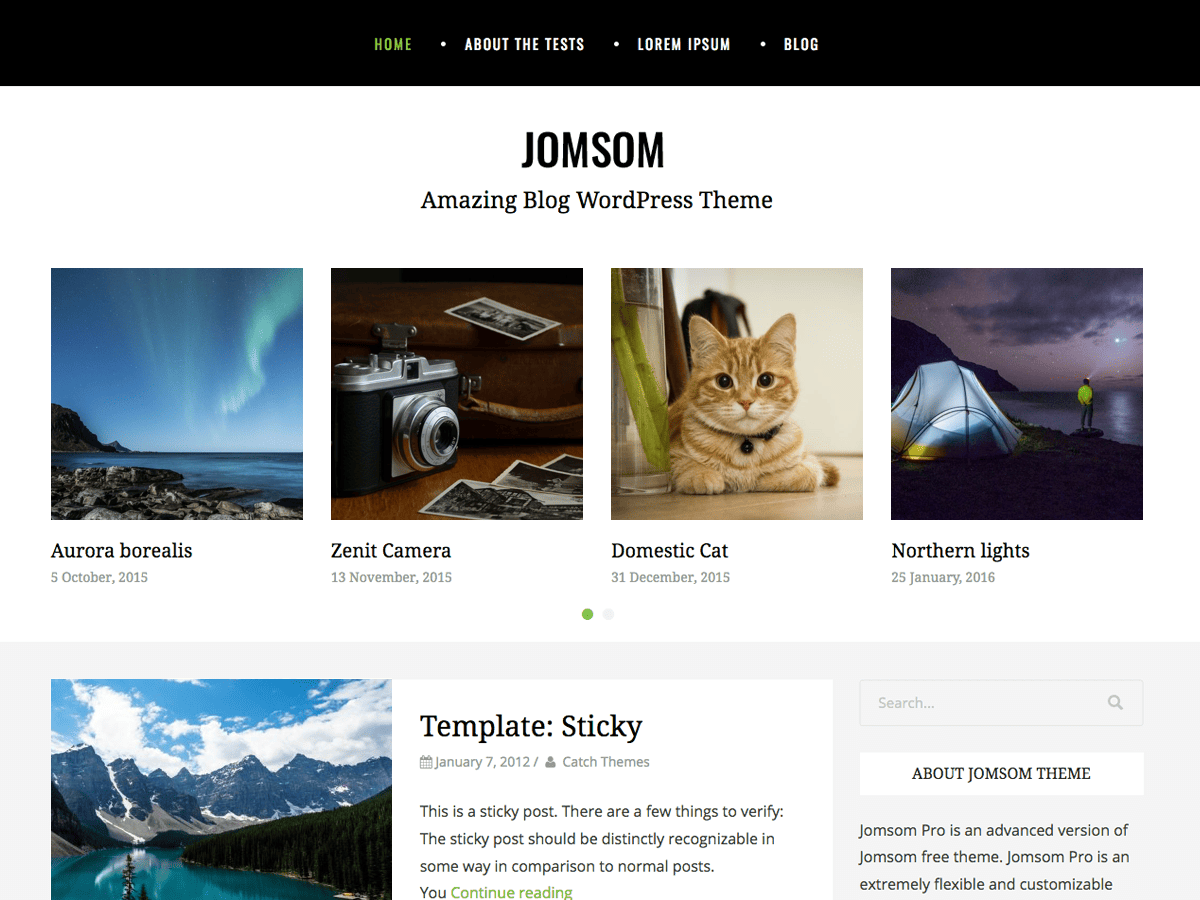 Jomsom theme screenshot