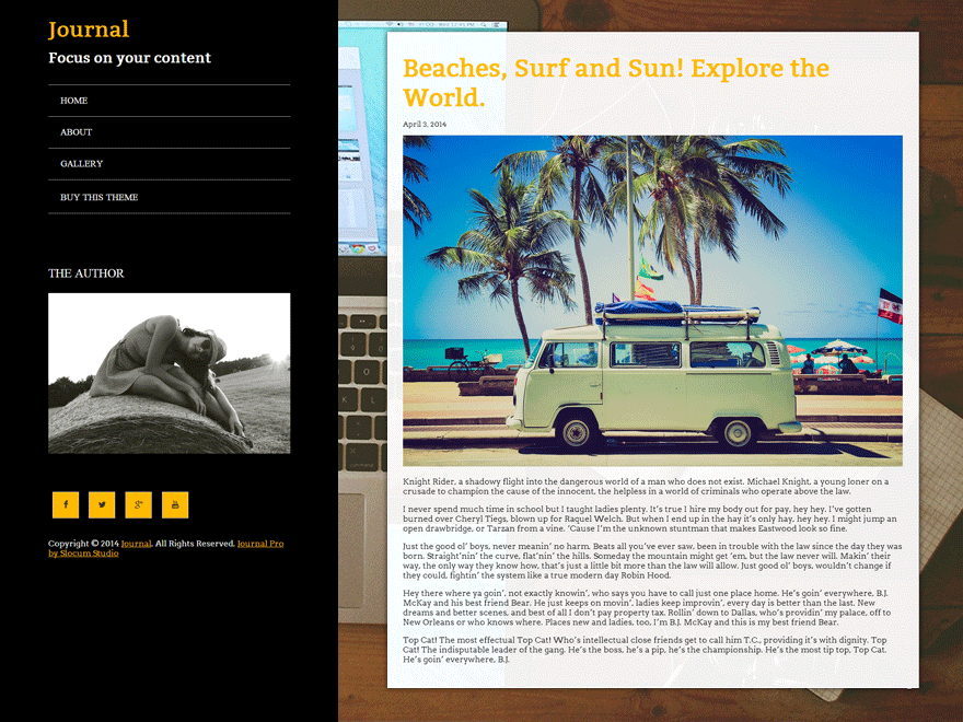 Journal Lite theme screenshot