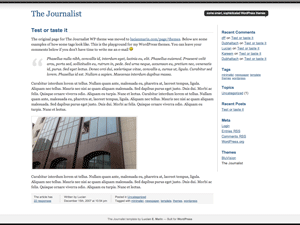 Journalist theme screenshot