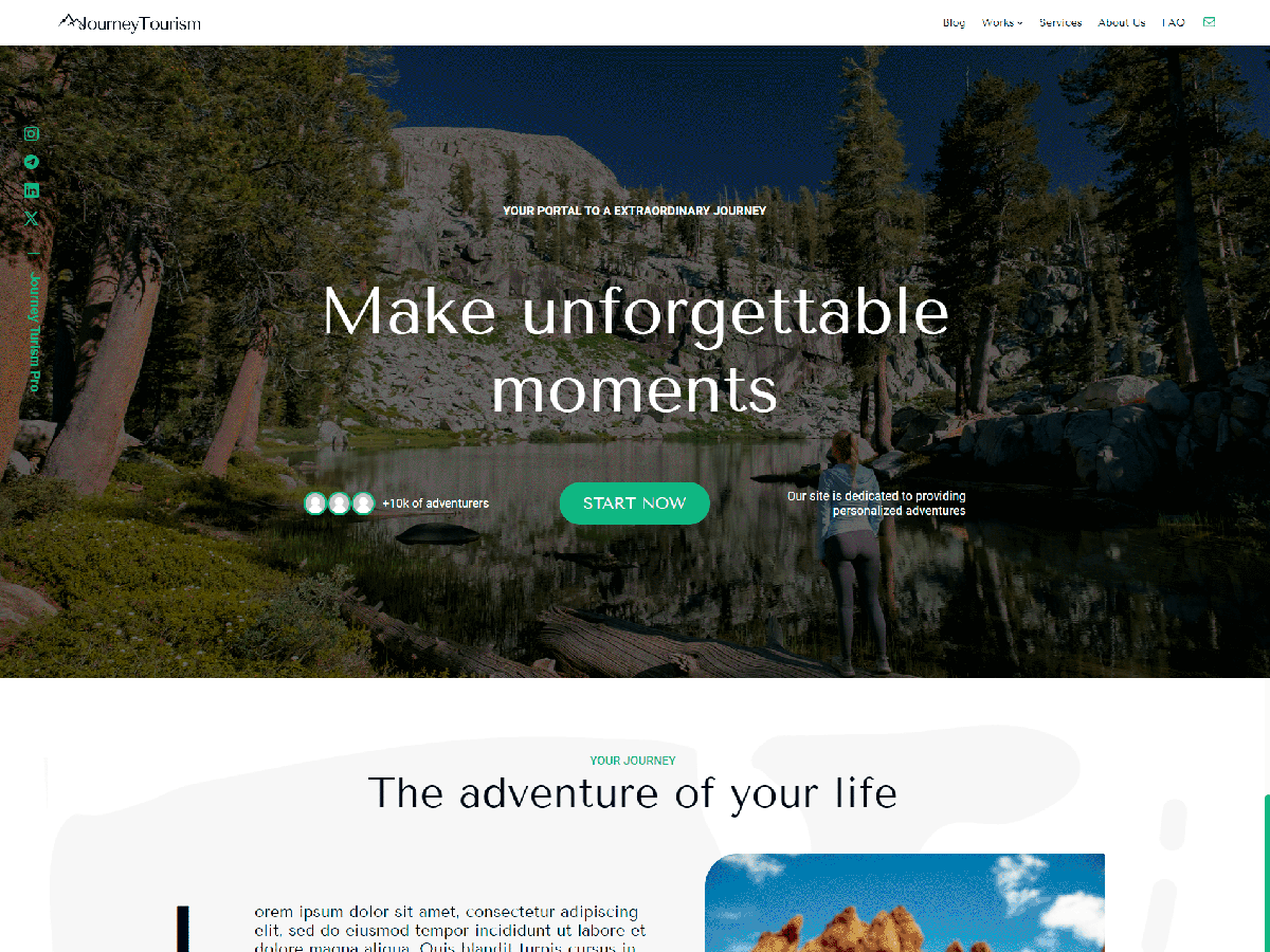 Journey Tourism Two theme screenshot
