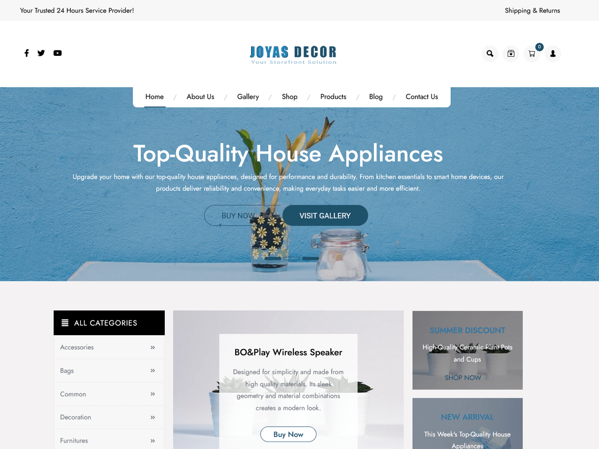 Joyas Decor Shop theme screenshot
