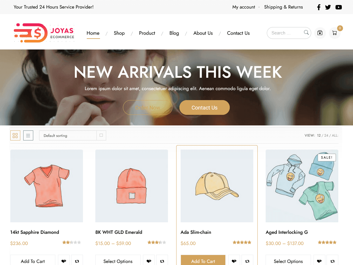 Joyas Shop theme screenshot