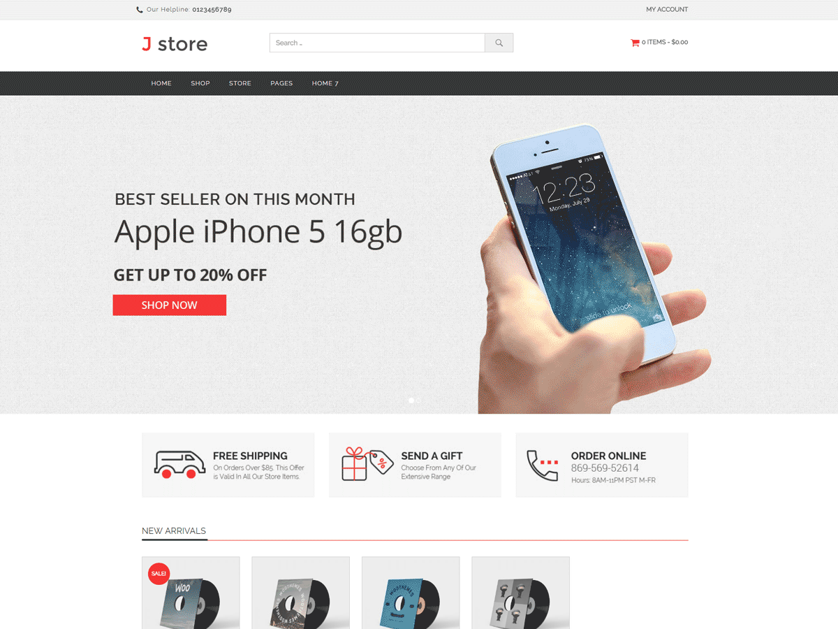 Jstore theme screenshot