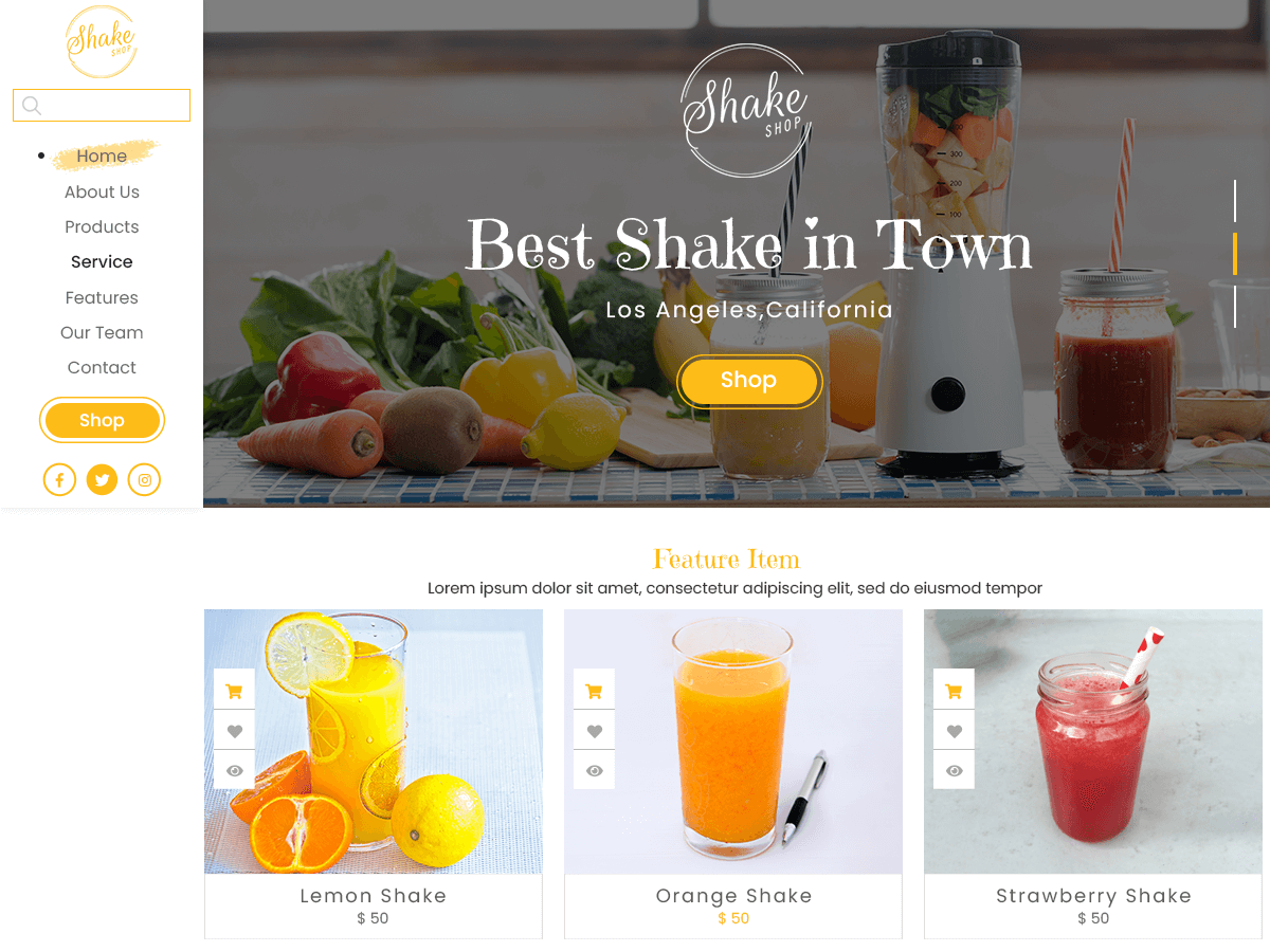 Juice Center theme screenshot