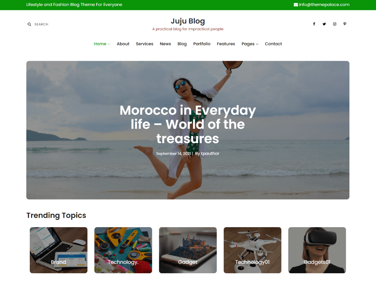 Juju Blog theme screenshot