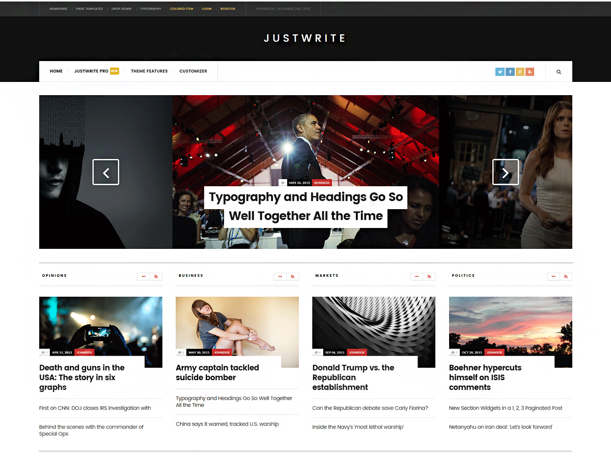 JustWrite theme screenshot