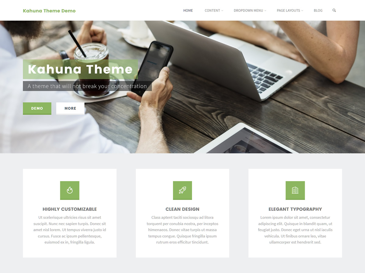 Kahuna theme screenshot