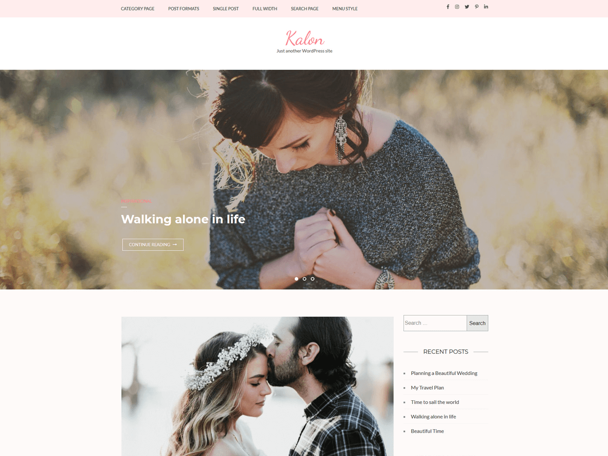 Kalon theme screenshot