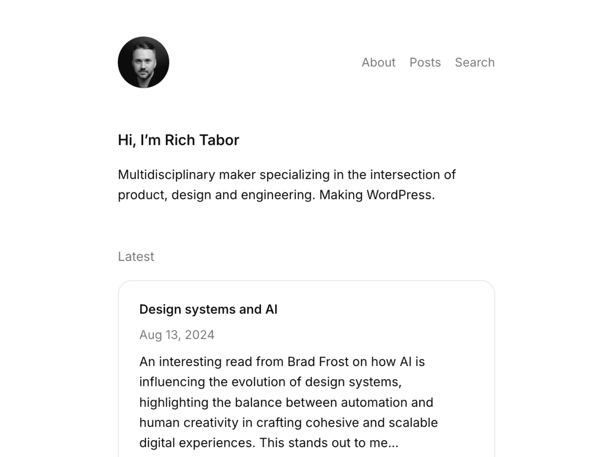 Kanso theme screenshot